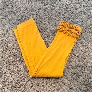Ruffle Butts Mustard Ruffle Leggings